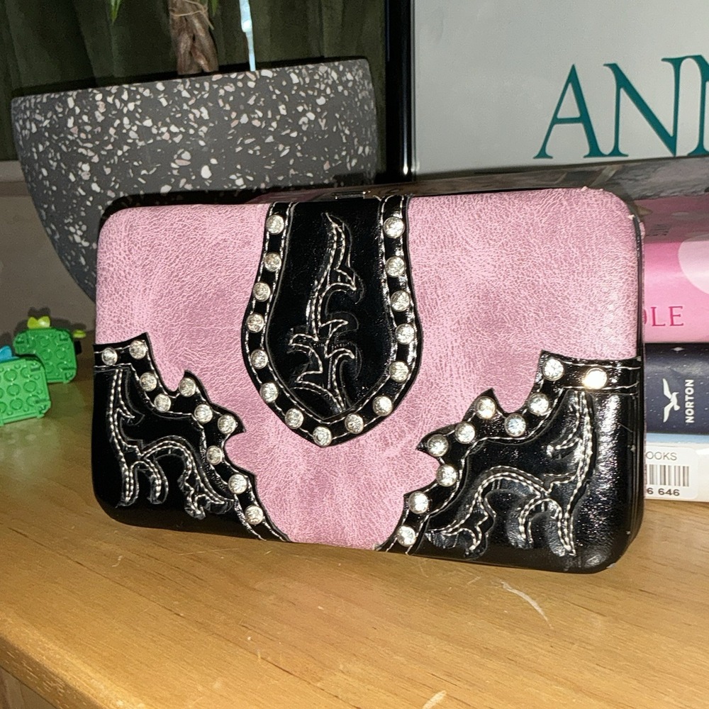 Pink Western Style Emo y2k 2000s Flat wallet Mcbling Midwest Princess